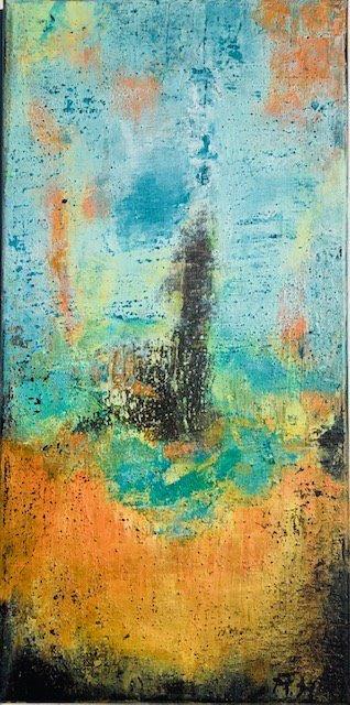 SUMMER HEAT II: 60x30x2cm //  Mischtechnik, 2023
