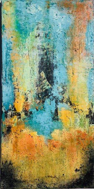 SUMMER HEAT I: 60x30x2cm //  Mischtechnik, 2023