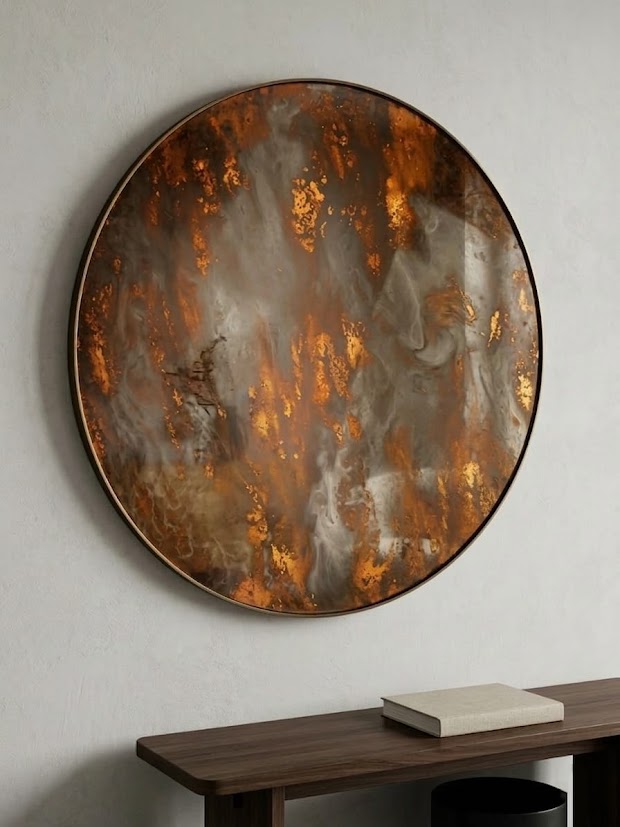 Espejo redondo Copper Blur
