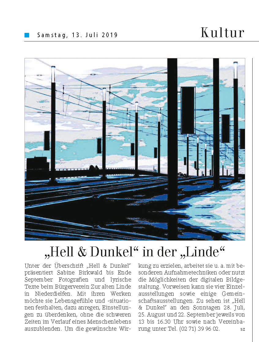 Siegener Zeitung, Kultur   7.5.2019