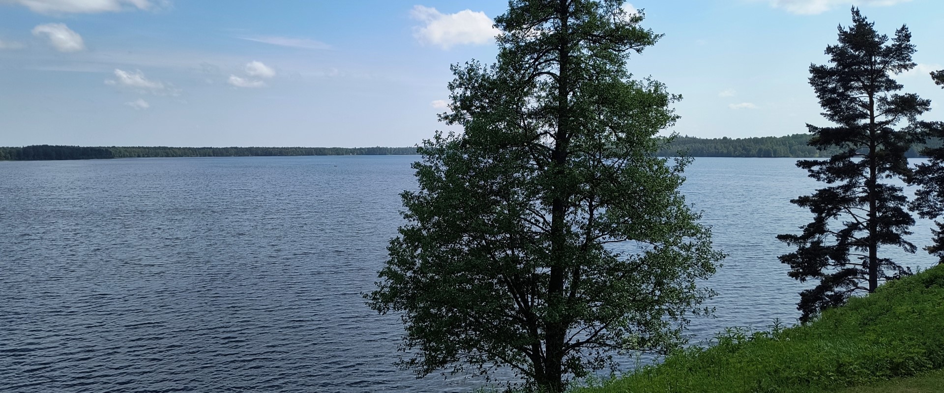 Blick auf den See am Hotel Ullinge