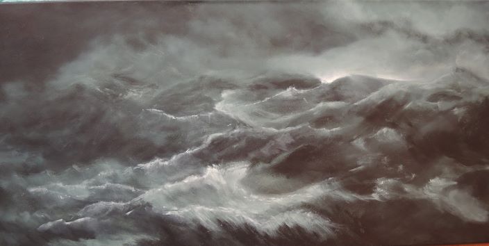Stürmisches Meer 1 - 40x80 cm