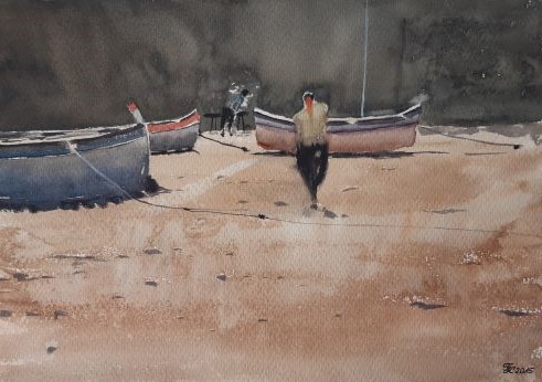 Am Strand - 26x36 cm