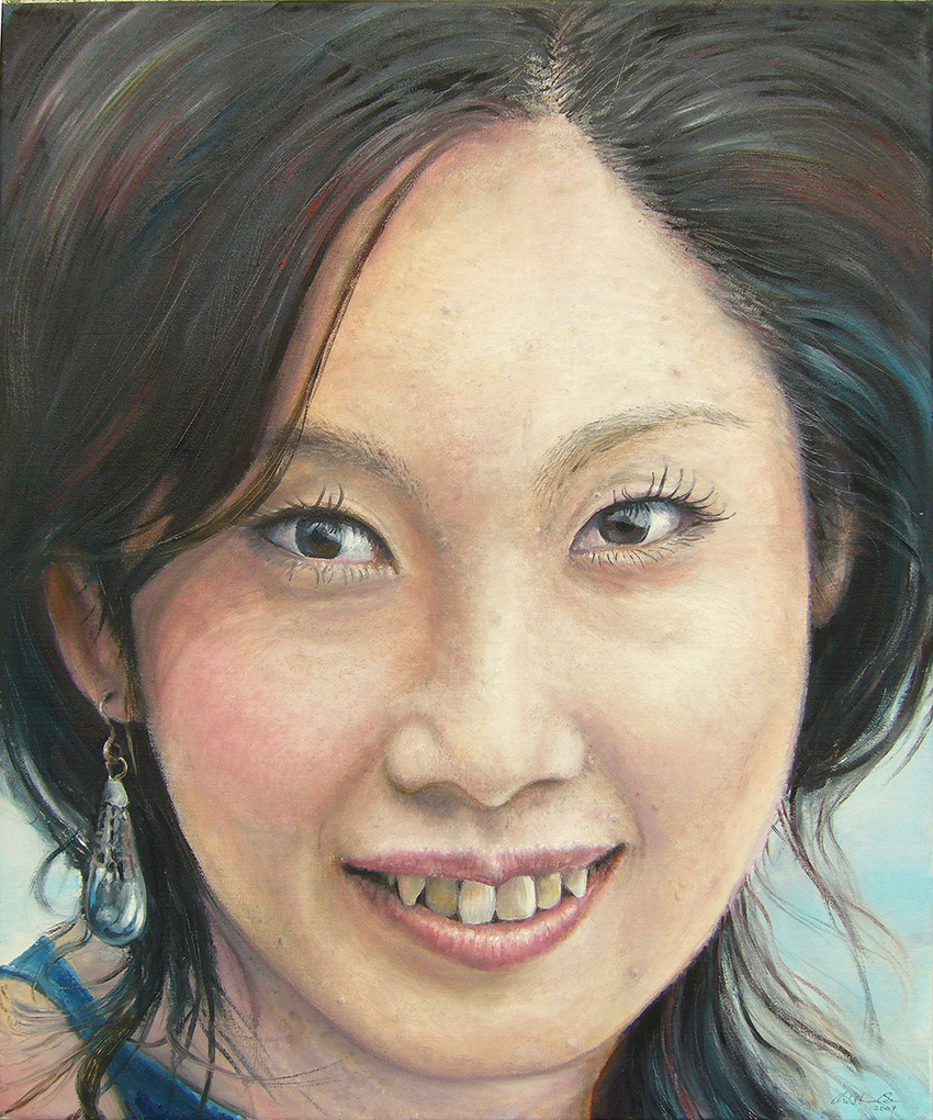 'Yayoiko', Öl auf Nessel