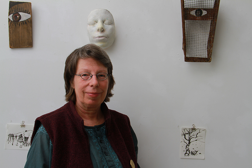 Barbara Held in Ihren Atelier