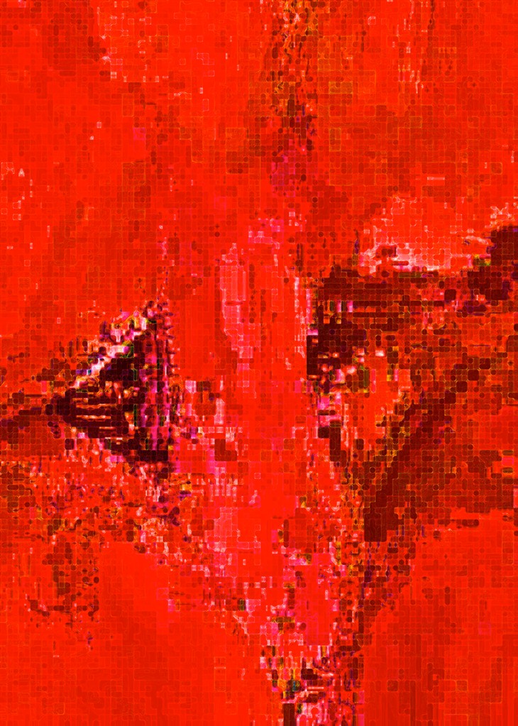 "les détonations: double toroid," 2011. Digital print on Kapatex composite panel. Size: 50cm X 70cm