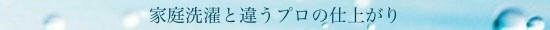 家庭洗濯と違うプロの水洗い