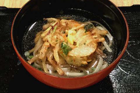 ※秋の一例(れんこん麺秋野菜のかき揚げ)