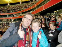 Bild im Stadion mit Sohn Timm