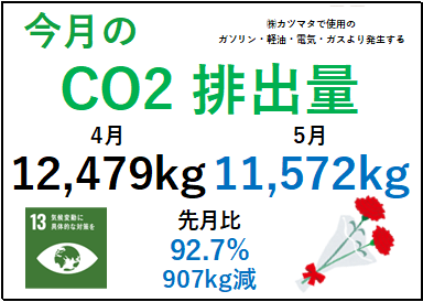 5月のCO2排出量を集計しました