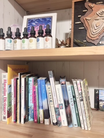 ハワイの本たち。ご自由に読んでくださいね