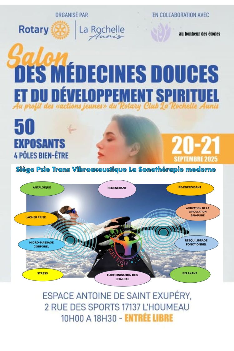 Salon Des Médecines Douces Et Du Développement Spirituel à L'houmeau 20 et 21 septembre 2025