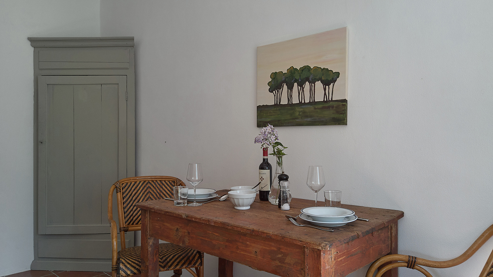 Ü Stagiü in Montalto Ligure: Küche mit Esstisch für 2–4