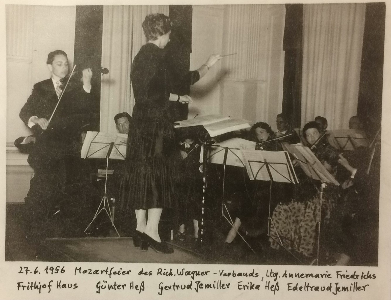 Mozartfeier des Richard-Wagner-Verbands - Leitung: Annemarie Friedrichs - 1956