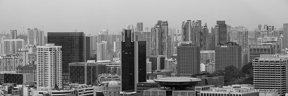 Zicht vanaf de Singapore flyer