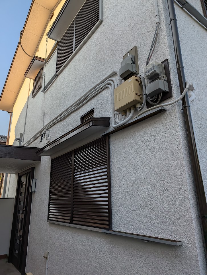 西面　熱交換塗料D-53  塗布後　足場撤去