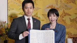 高市自民党総裁と吉村日本維新の会代表(兼大阪府知事)閣外連立合意調印