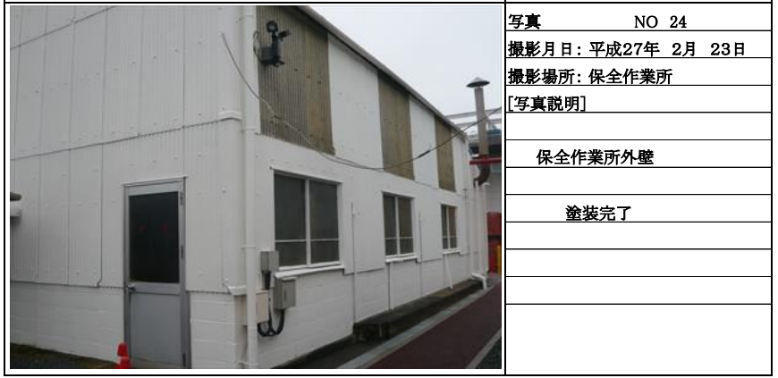 保全作業所　外壁　塗装完了