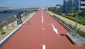 東京一級河川中川の堤防改修、熱交換塗料