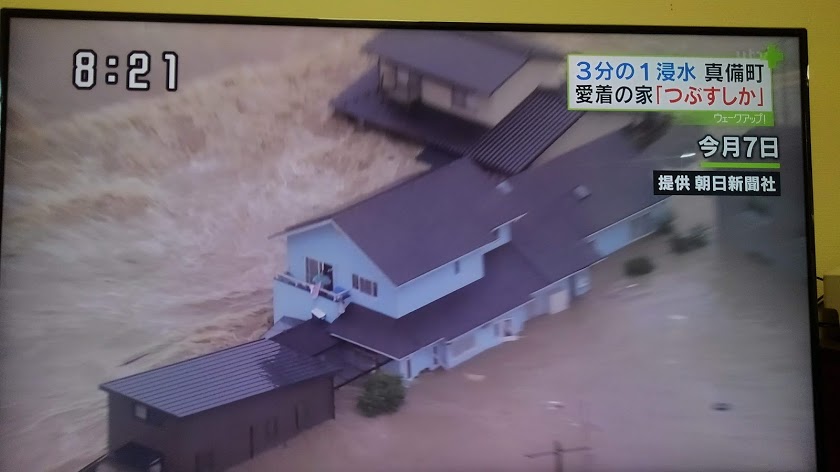 河川決壊で浸水した家屋が浸水して潰すしかない家　新築してローンが残っているいえの悲惨さが伝わる。