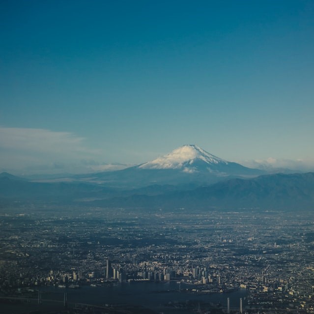 晴れた日の富士山