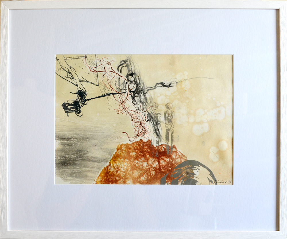  Series "Living Tender" 50x60 incl. Frame monotype / screenprint