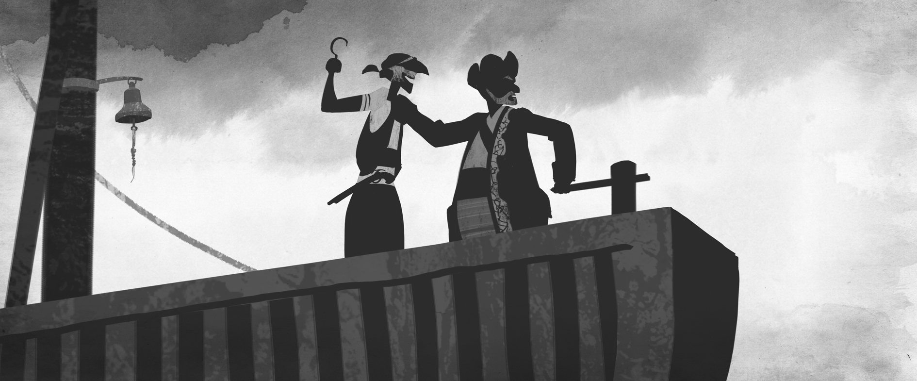 layered Illustration for the music video to "Die Marzipan Piraten"