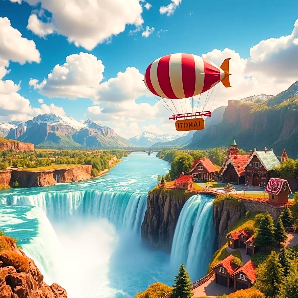 Luftschiff Niagara. Mit KI-Bildern experimentieren.