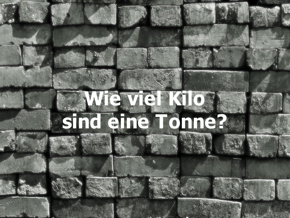 Wieviel Kilo sind ein Tonne?