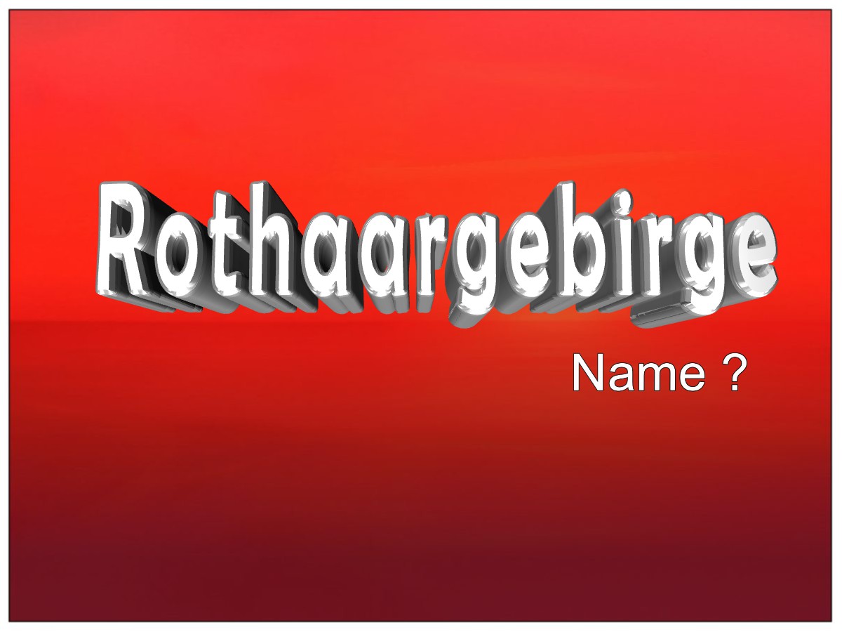 Rothaargebirge Name