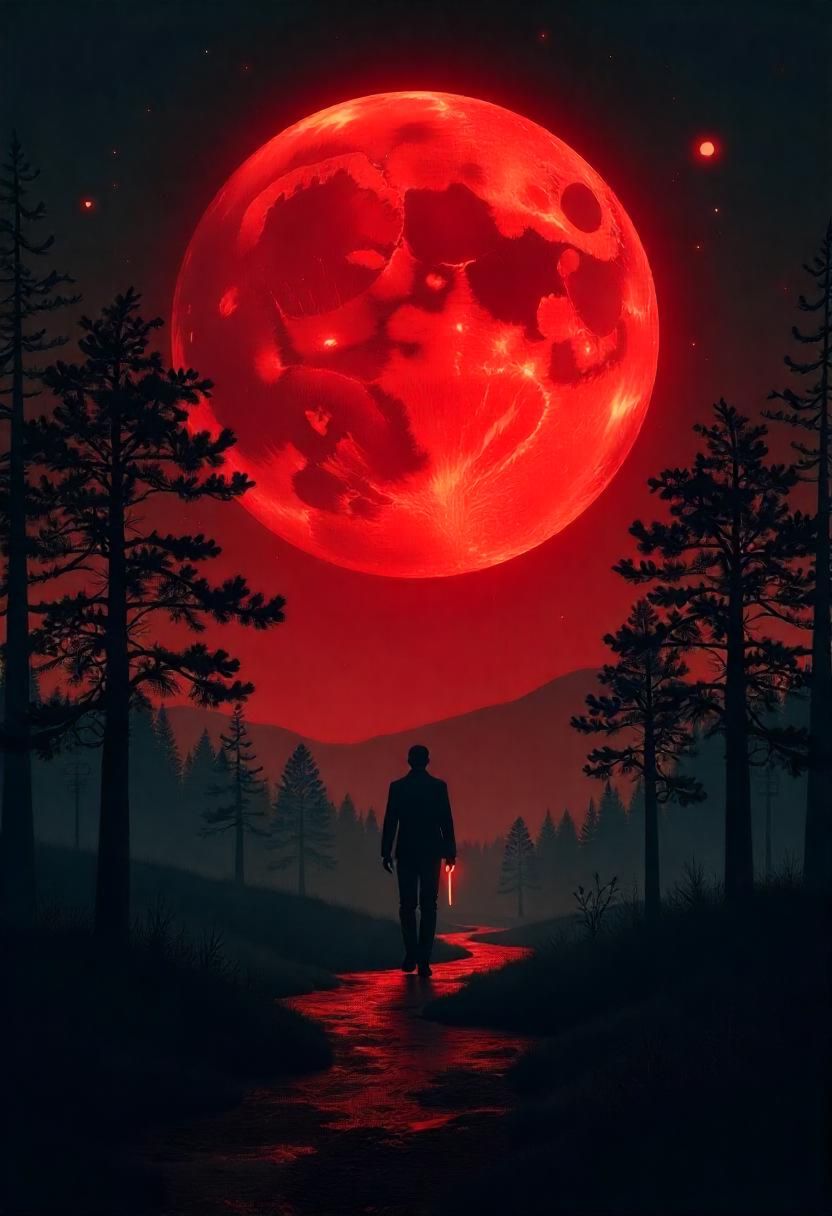 Blutmond roter Mond