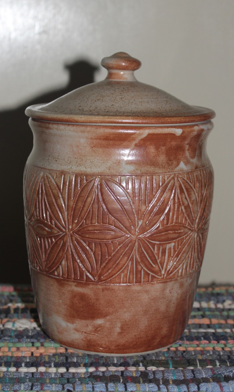 Hand Carved Canister