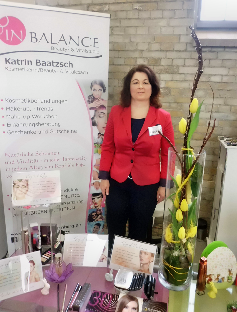 Katrin Baatzsch am Stand des InBALANCE
