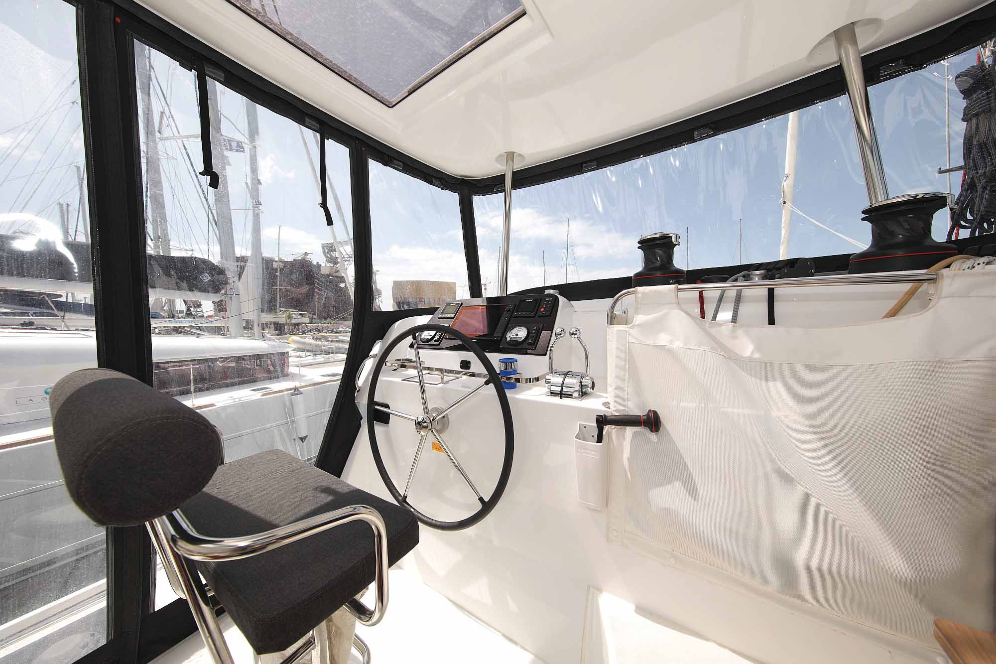 Helm of catamaran Lagoon 42: Ready for your offshore sailing experience