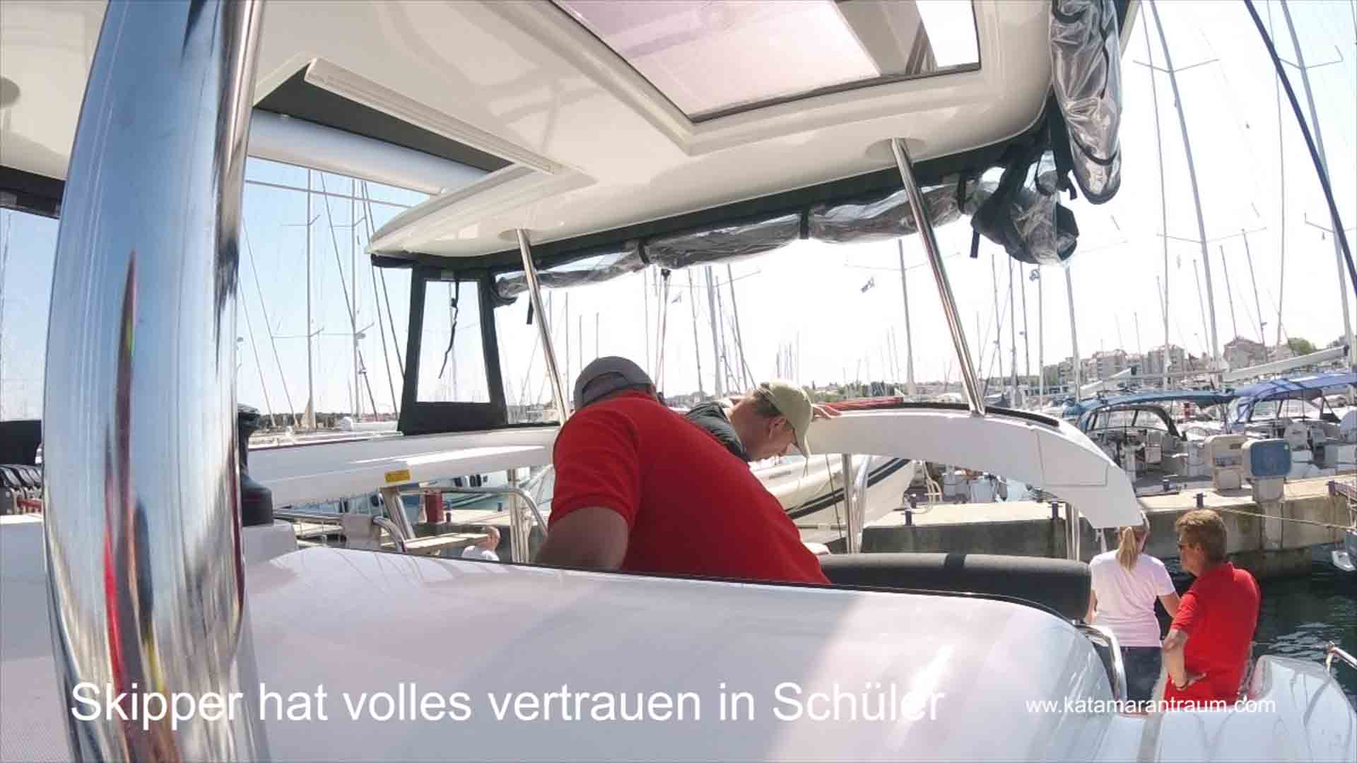 Full concentration on docking maneuver