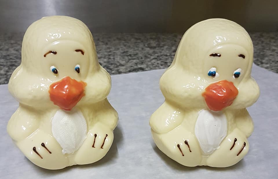 Poussins chocolat blanc