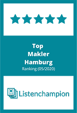 Badge: Top Makler Hamburg Ranking (05/2020) / www.listenchampion.de