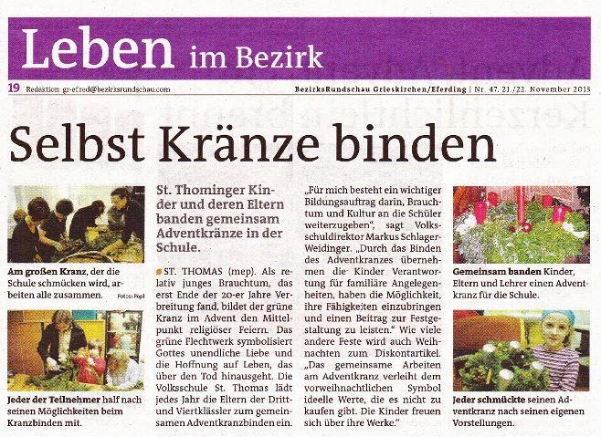 Bezirksrundschau im November 2013