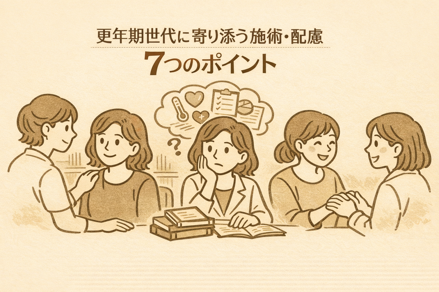 更年期世代に寄り添う施術・配慮　7つのポイント
