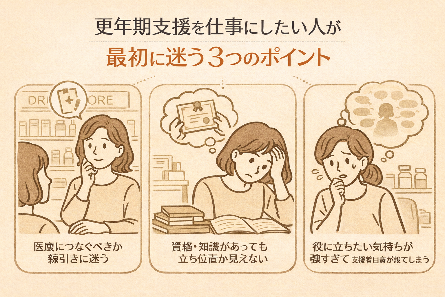 更年期支援を仕事にしたい人が最初に迷う3つの判断ポイント