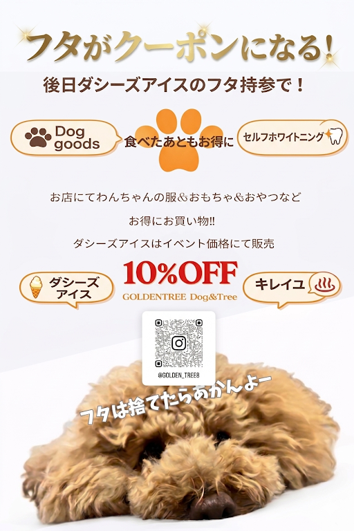 ダシーズ　フタがクーポンに！！！