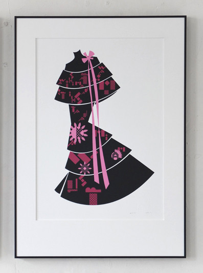 シルクスクリーン作品《沈黙の聖女》