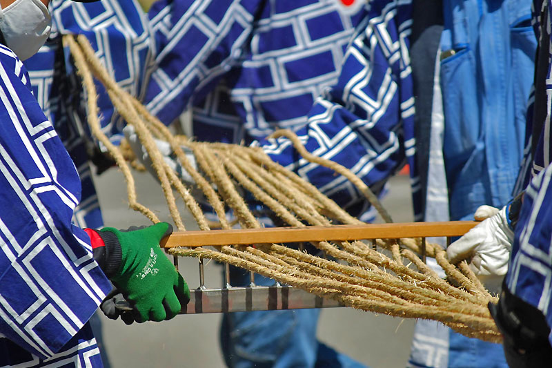 大理神社御柱祭に向けて綱打ちが行われました