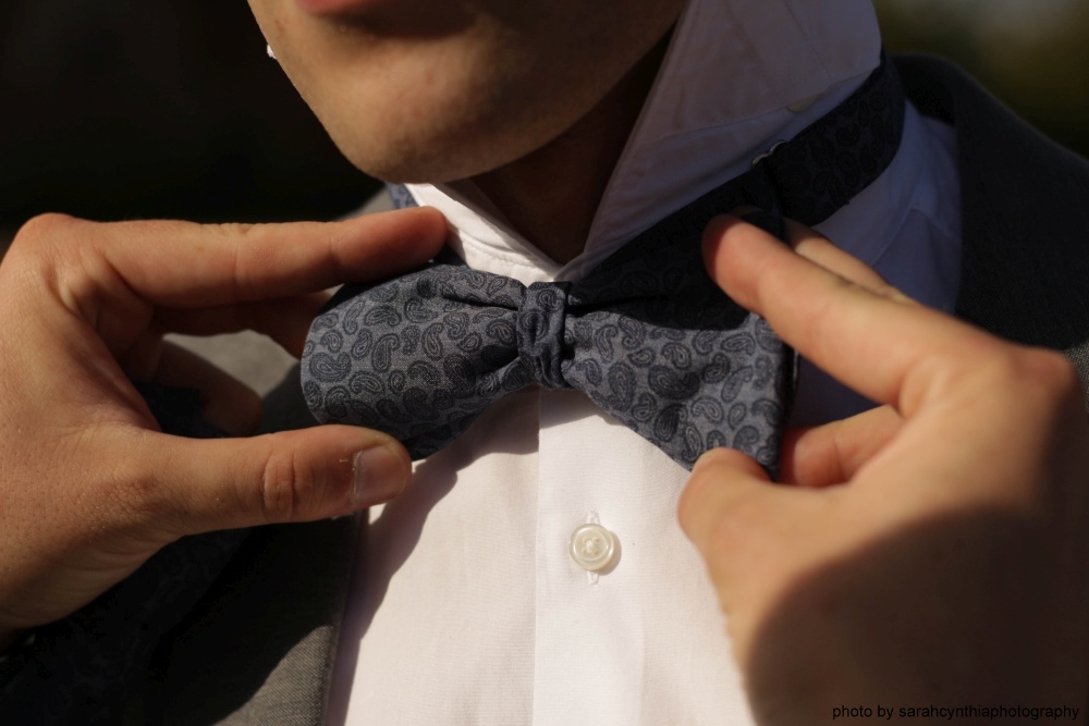 blaue fliege paisleymuster zum selberbinden