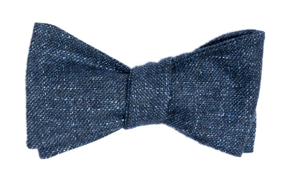 Dunkelblau melierte fliege querbinder