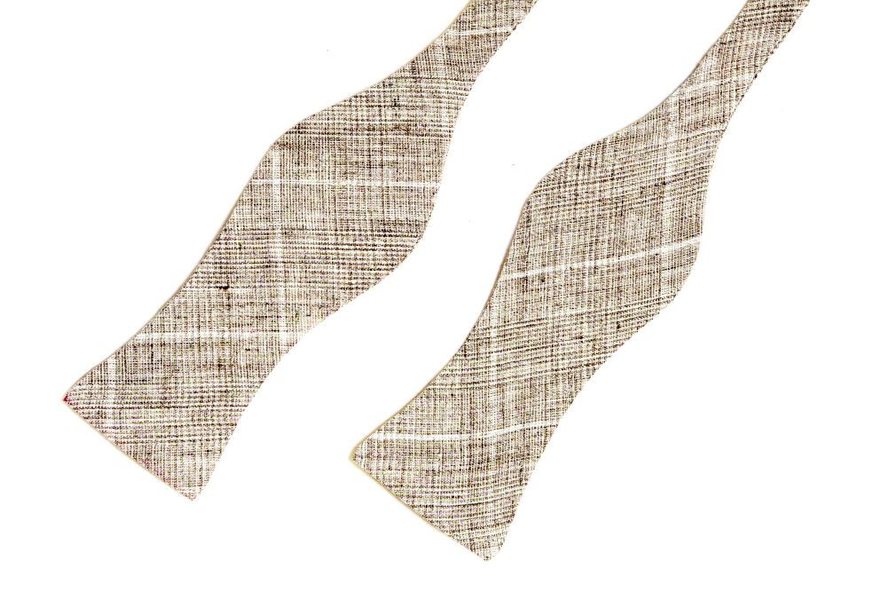 Fliege beige braun querbinder muster
