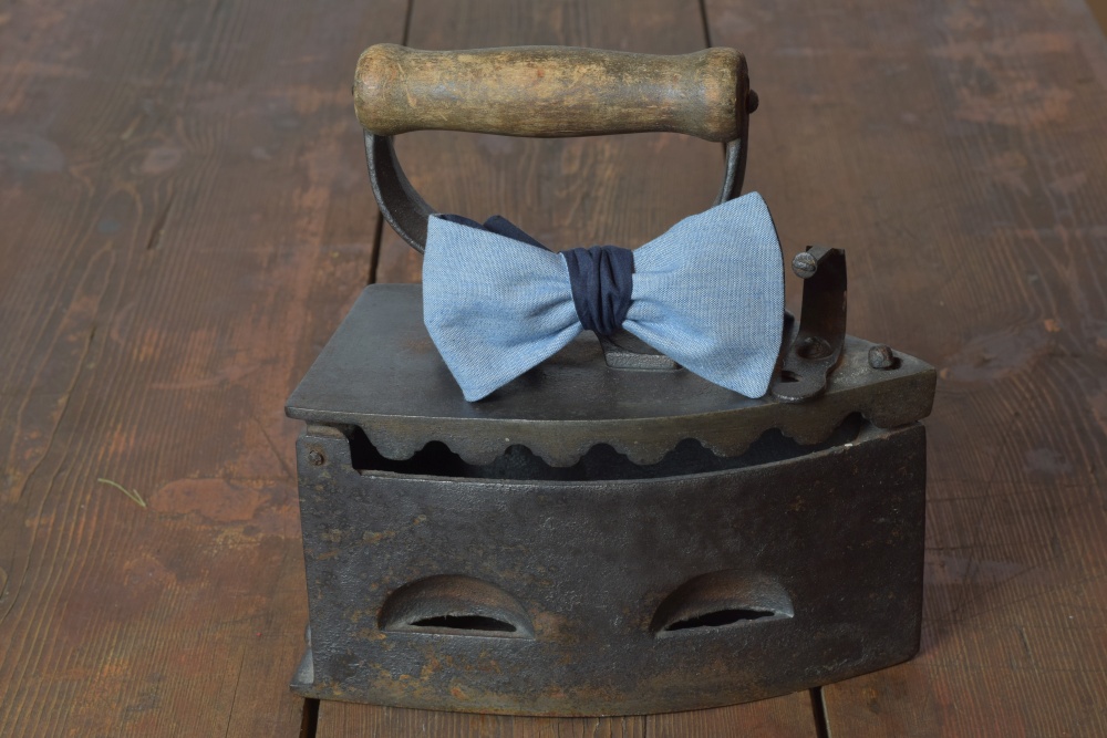 Herren Anzug Schleife blau zum selberbinden – Selbstbinder