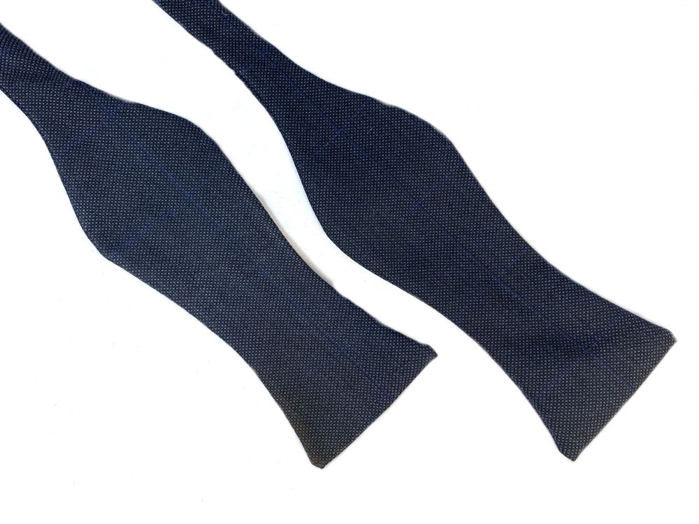 Herren Fliege Querbinder blau mit Muster