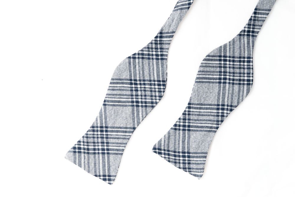 blau grau gestreifter querbinder