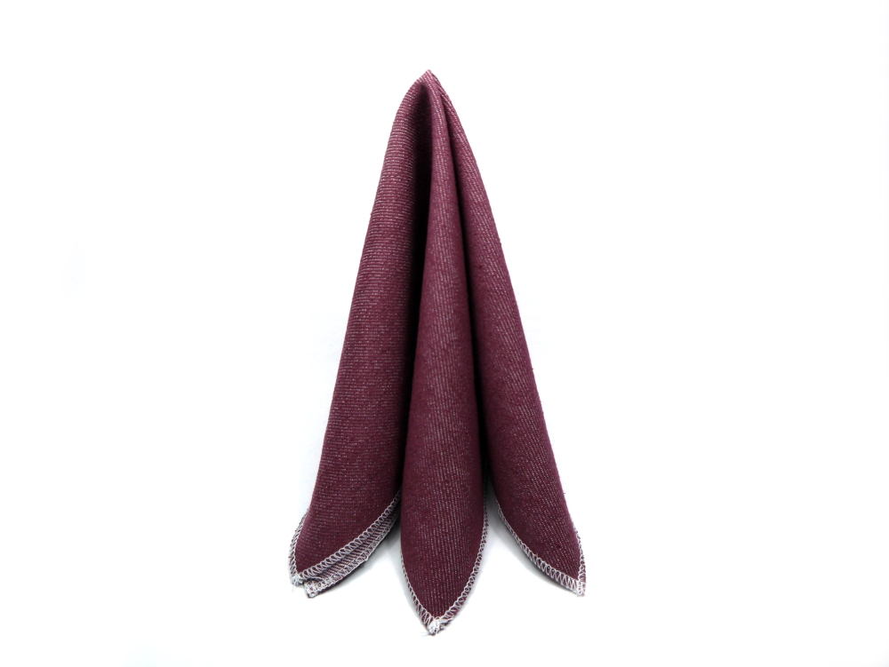 Einstecktuch in dunkel rose- rot - jeans